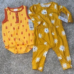 NWT CAT&JACK AND CARTERS BABY GIRL ONE PIECE 6-9months